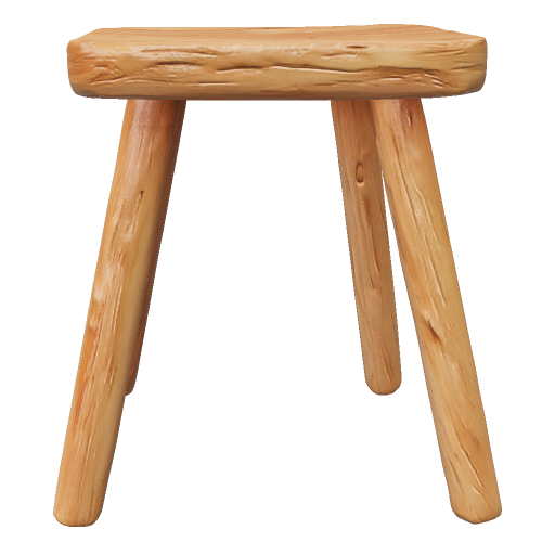 Bangku kayu jati dengan serat kayu yang jelas